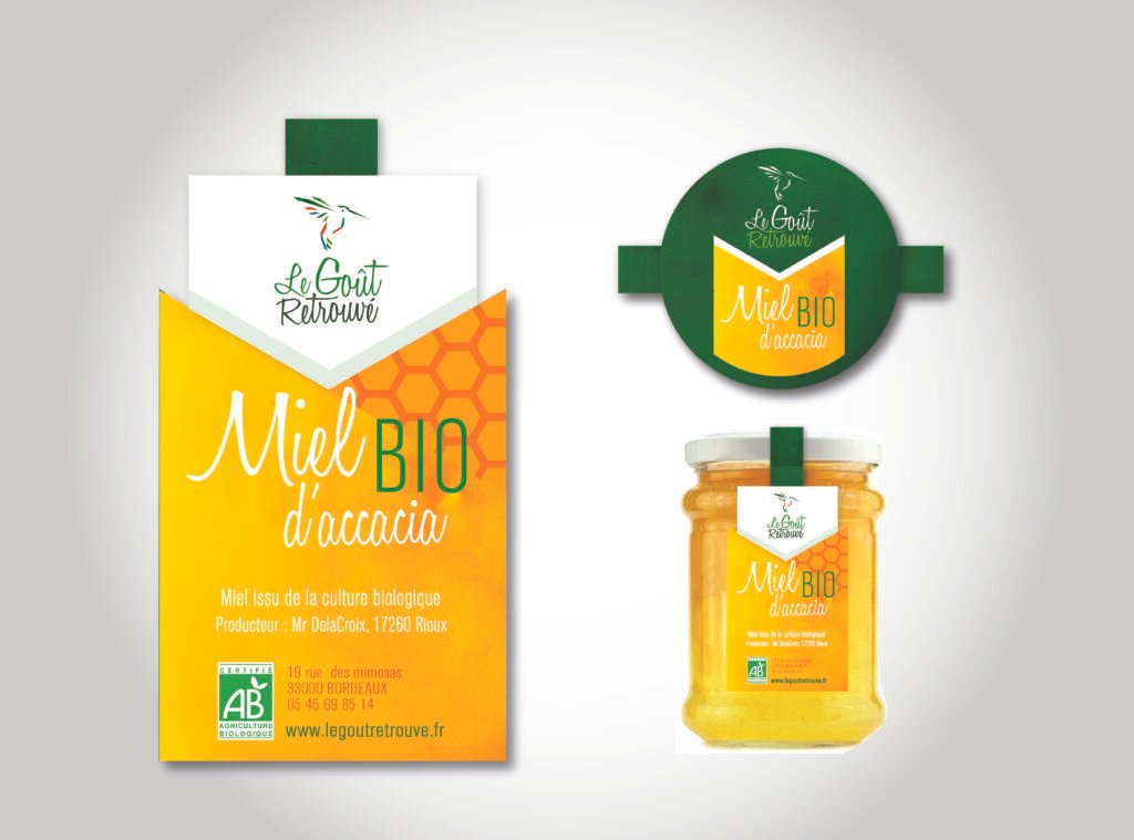 gout retrouvé packaging miel honey bio